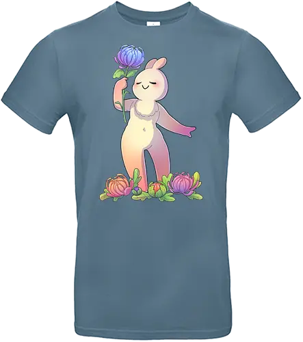 Tinybun: Jungfrau - tinybun, hase, sternzeichen, jungfrau, crysanthemen, flower, virgo, crystanthemum - Standard T-Shirt