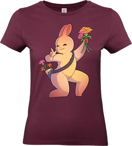 Tinybun: Schütze - tinybun, hase, sternzeichen, schütze, nelken, flower, sagiarius, carnation - Standard T-Shirt (Women)