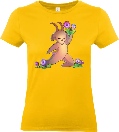 Tinybun: Steinbock - tinybun, hase, sternzeichen, steinbock, stiefmütterchen, flower, capricorn, pansy - Standard T-Shirt (Women)