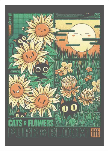 Cats and Flowers