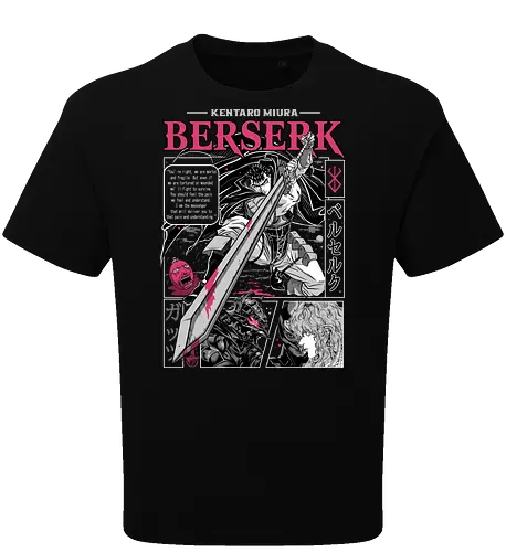 The Black Swordsman - guts, berserk, manga, anime, griffith, casca, japan, japanese, knight, black swordsman, dark, fantasy, sword, black, demon - Oversize T-Shirt