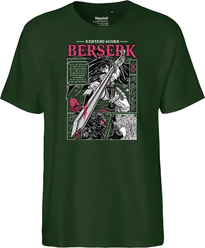The Black Swordsman - guts, berserk, manga, anime, griffith, casca, japan, japanese, knight, black swordsman, dark, fantasy, sword, black, demon - Fairtrade T-Shirt