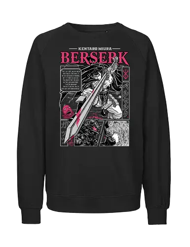 The Black Swordsman - guts, berserk, manga, anime, griffith, casca, japan, japanese, knight, black swordsman, dark, fantasy, sword, black, demon - Fairtrade Sweatshirt