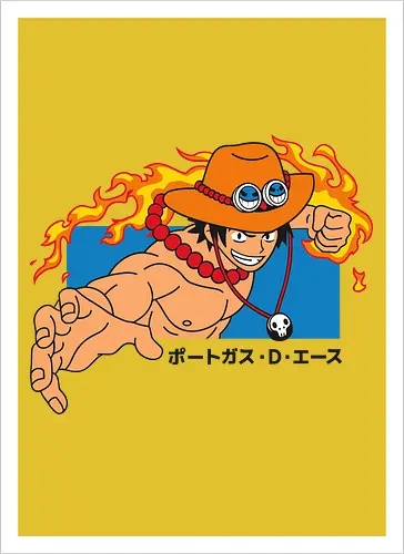 Portgas D. Ace Fire Fist Pirate Anime Art