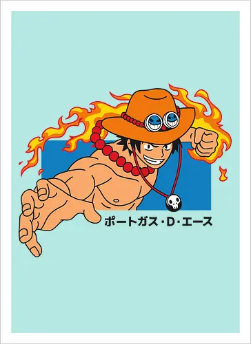 Portgas D. Ace Fire Fist Pirate Anime Art