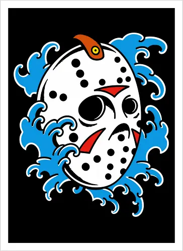 Jason Voorhees Hockey Mask Horror Art Print