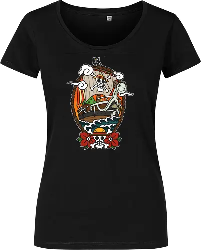  Straw Hat Pirates Going Merry Ship Pirate Anime Art