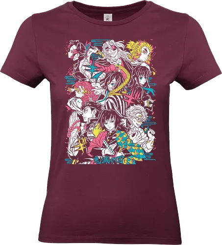 Hashira - 9 Pillars - hashira, Slayer, giyu, gyomei himejima, kimetsu no yaiba, mitsuri, obanai iguro, rengoku, retro anime, sanemi shinazugawa, shinobu, tokito, vintage anime - Standard T-Shirt (Women)