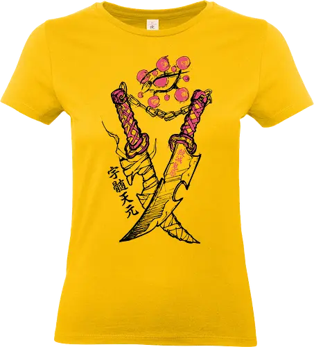 Dual Nichirin Swords - tengen uzui, the infinity castle, anime, Slayer, demon slayer kimetsu no yaiba, hashira, kimetsu no yaiba, manga, tengen, uzui - Standard T-Shirt (Women)