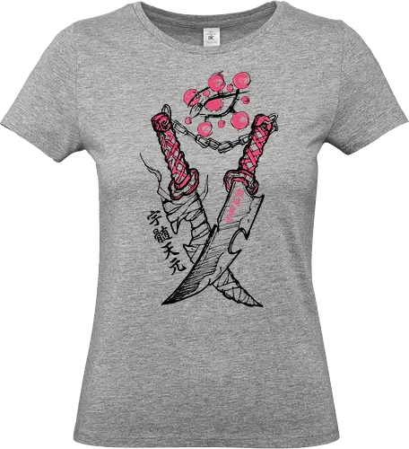 Dual Nichirin Swords - tengen uzui, the infinity castle, anime, Slayer, demon slayer kimetsu no yaiba, hashira, kimetsu no yaiba, manga, tengen, uzui - Standard T-Shirt (Women)