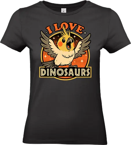 Bird Love Dinosaurs - Bird, Birdwatching, Dinosaur, Dino, Dinosaurs, Baby Dinosaur, Dinosaur Lover, Cute, Pet, Adorable, Joke, Funny, Prehistoric, Historical, History, Facts, Reptile, Nerd, Cocktail - Standard T-Shirt (Women)
