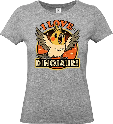 Bird Love Dinosaurs - Bird, Birdwatching, Dinosaur, Dino, Dinosaurs, Baby Dinosaur, Dinosaur Lover, Cute, Pet, Adorable, Joke, Funny, Prehistoric, Historical, History, Facts, Reptile, Nerd, Cocktail - Standard T-Shirt (Women)