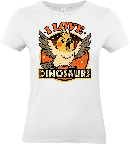 Bird Love Dinosaurs - Bird, Birdwatching, Dinosaur, Dino, Dinosaurs, Baby Dinosaur, Dinosaur Lover, Cute, Pet, Adorable, Joke, Funny, Prehistoric, Historical, History, Facts, Reptile, Nerd, Cocktail - Standard T-Shirt (Women)