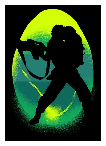 Silhouette of Courage in Alien Adversity