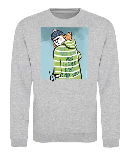Ich mach das, aber ich gucke dabei sehr böse! - Ringelpullisprüche, Ringeldinger, streifenweise, Büro, Arbeit, Spruch, Weisheit, Motivation, Ringelpulli, SprücheShirt, Cartoon Illustration, Statement, Handgezeichnet, Humor, Selbstironie, Streifenpulli, Spruchshirt, deutsch - Sweatshirt