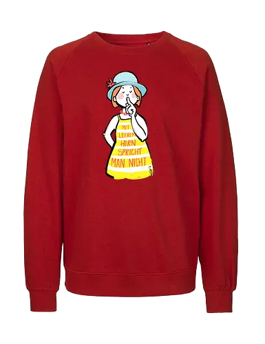 Mit leerem Hirn spricht man nicht - Ringelpullisprüche, Ringeldinger, streifenweise, Spruch, Weisheit, Motivation, Ringelpulli, SprücheShirt, Cartoon Illustration, Statement, Handgezeichnet, Humor, Selbstironie, Streifenpulli, Spruchshirt, deutsch - Fairtrade Sweatshirt