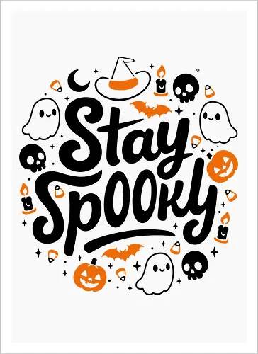 Stay Spooky - Cute Halloween Black