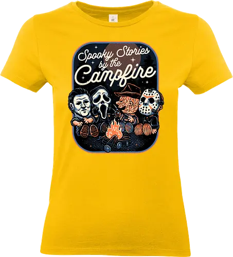 Spooky Campfire - Horror, Halloween, villains, horror movies, movie, classic horror, funny, cute, camping - Standard T-Shirt (Women)