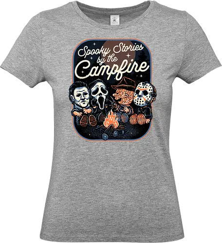 Spooky Campfire - Horror, Halloween, villains, horror movies, movie, classic horror, funny, cute, camping - Standard T-Shirt (Women)