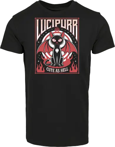 Lucipurr Cute as Hell" Funny Demon Cat Art Print