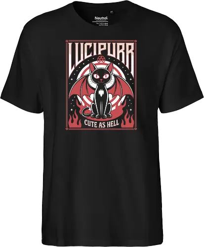 Lucipurr Cute as Hell" Funny Demon Cat Art Print