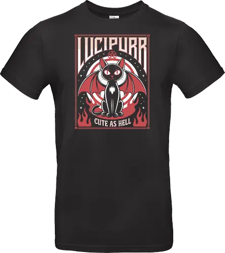 Lucipurr Cute as Hell" Funny Demon Cat Art Print