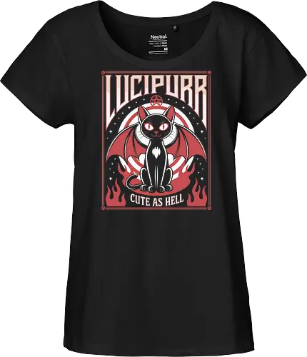 Lucipurr Cute as Hell" Funny Demon Cat Art Print
