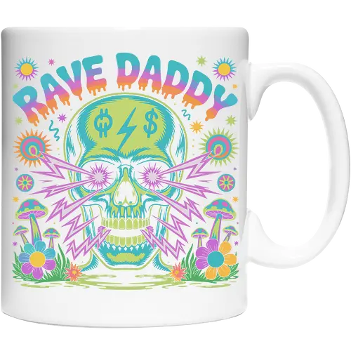Rave Daddy" Psychedelic Skull