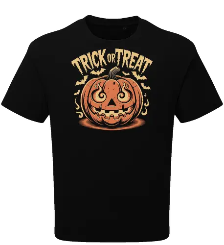 Trick or Treat" Flaming Jack-O'-Lantern Halloween Art