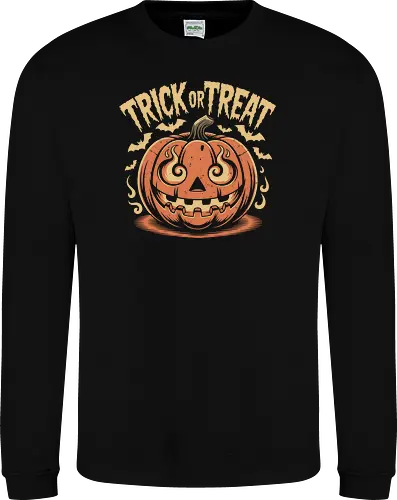Trick or Treat" Flaming Jack-O'-Lantern Halloween Art