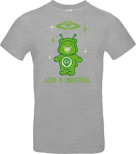 Love Is Universal" Alien Care Bear UFO Parody Art