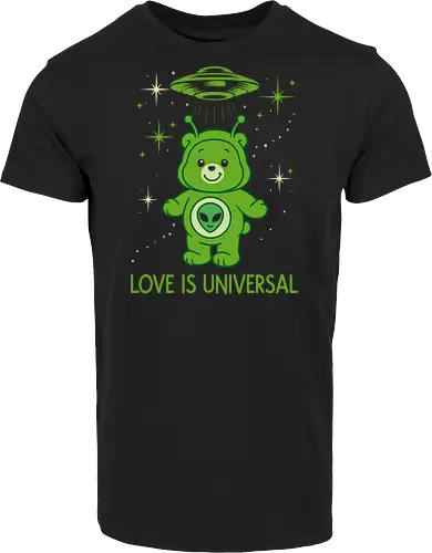 Love Is Universal" Alien Care Bear UFO Parody Art