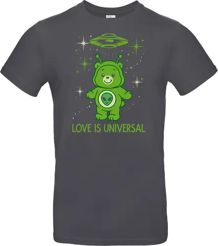 Love Is Universal" Alien Care Bear UFO Parody Art