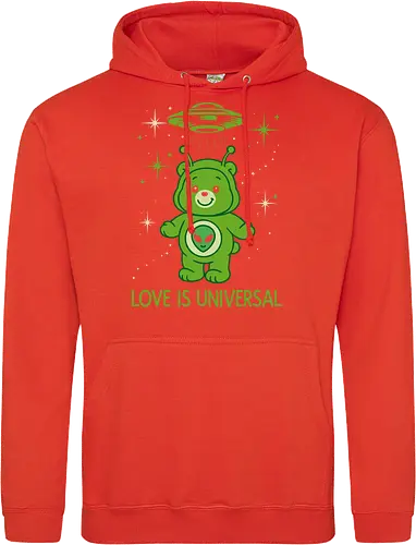 Love Is Universal" Alien Care Bear UFO Parody Art