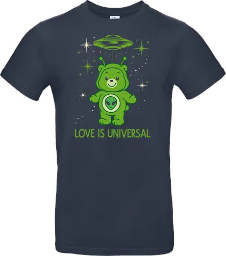 Love Is Universal" Alien Care Bear UFO Parody Art