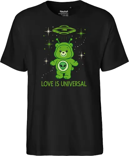 Love Is Universal" Alien Care Bear UFO Parody Art