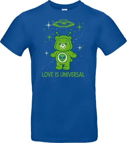 Love Is Universal" Alien Care Bear UFO Parody Art
