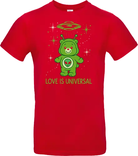 Love Is Universal" Alien Care Bear UFO Parody Art