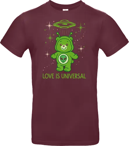 Love Is Universal" Alien Care Bear UFO Parody Art