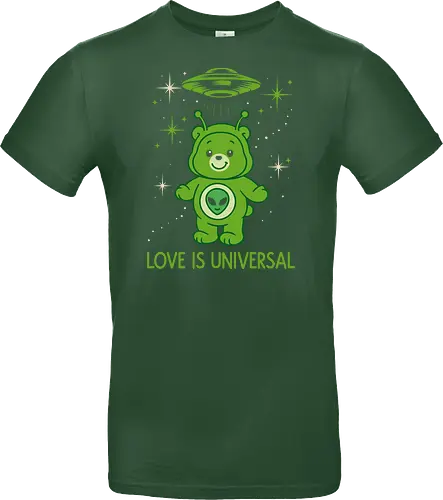 Love Is Universal" Alien Care Bear UFO Parody Art
