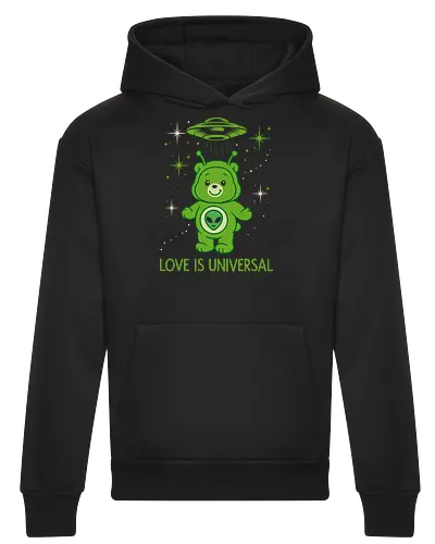 Love Is Universal" Alien Care Bear UFO Parody Art