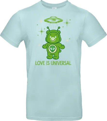 Love Is Universal" Alien Care Bear UFO Parody Art