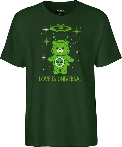 Love Is Universal" Alien Care Bear UFO Parody Art
