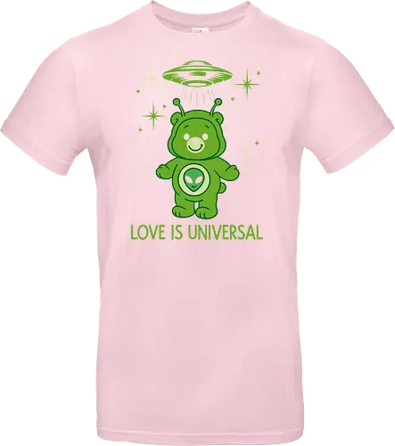 Love Is Universal" Alien Care Bear UFO Parody Art