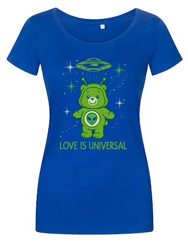 Love Is Universal" Alien Care Bear UFO Parody Art