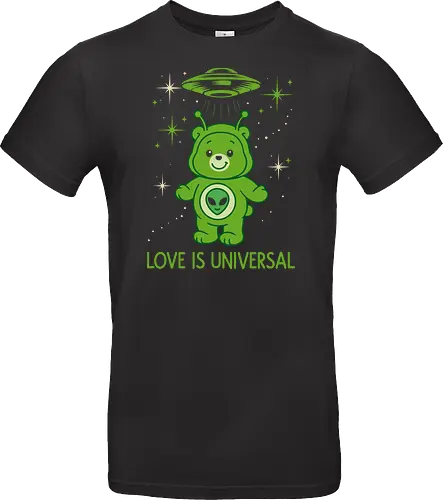 Love Is Universal" Alien Care Bear UFO Parody Art