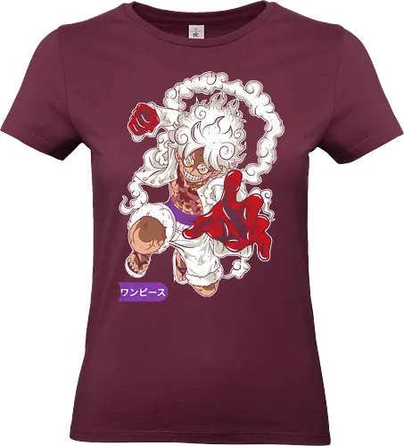 Monkey D. pirate Gear 5 Nika Form Pirate Art - Monkey D. Luffy, Gear 5, Nika, Pirate, anime, manga, Sun God Nika, awakened, anime art, fan merchandise, pirate, anime transformation, shonen, Japanese animation, Wano Arc, Pirate King, powerful, Joy Boy, action pose - Standard T-Shirt (Women)