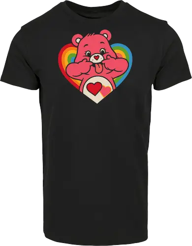 Cute Grumpy Heart  with Rainbow Heart Art Print