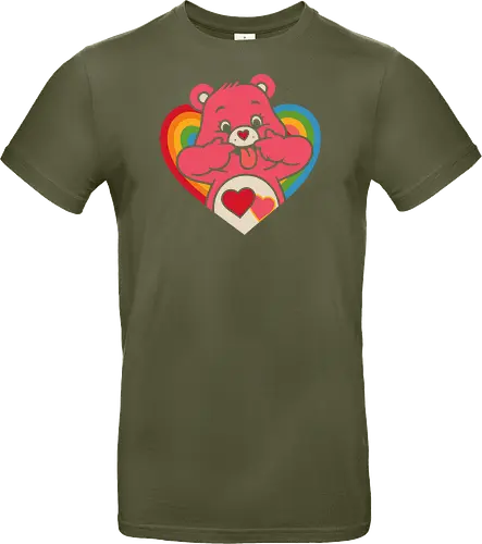 Cute Grumpy Heart  with Rainbow Heart Art Print