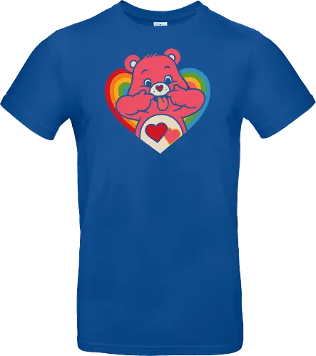 Cute Grumpy Heart  with Rainbow Heart Art Print